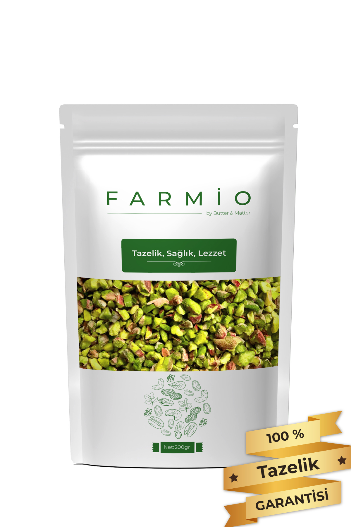 Pirinç Boz Antep Fıstığı 200gr - Taptaze Yeni Mahsül