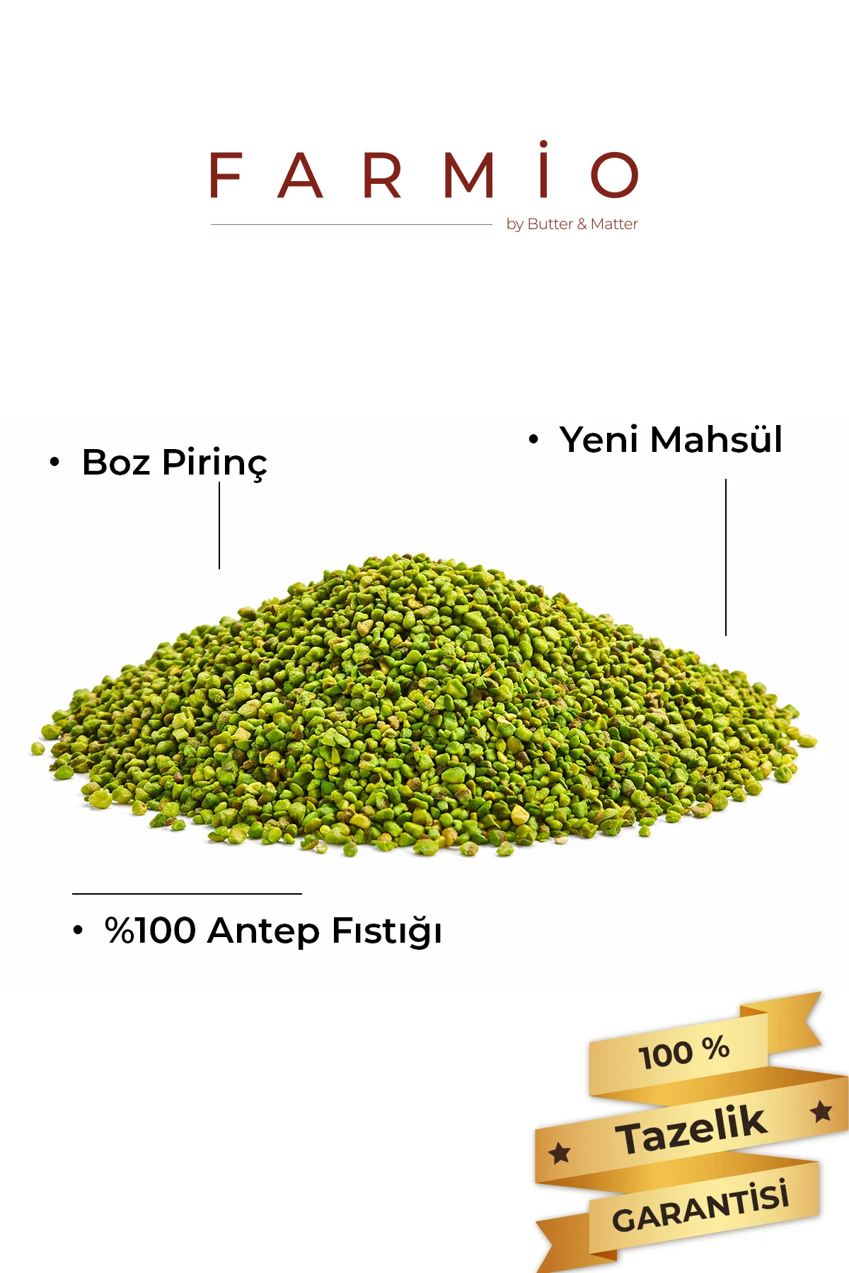 Pirinç Boz Antep Fıstığı 200gr - Taptaze Yeni Mahsül