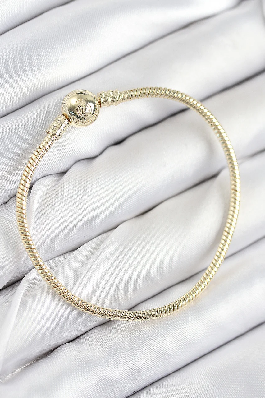 Pirinç Charm Topcuk Model Gold Renk Kadın Bileklik Tj-bb7807 Diğer