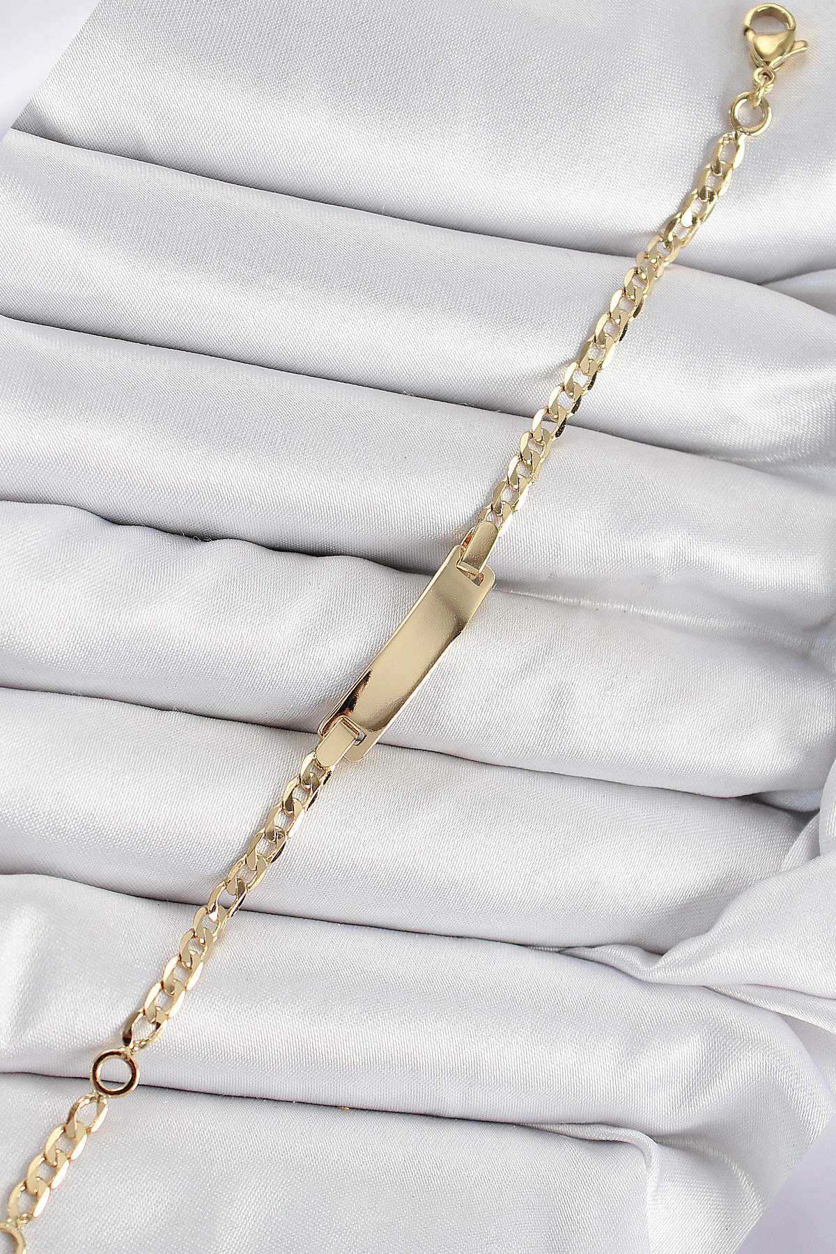 Pirinç Dikdörtgen Model Gold Renk Xuping Bebek Künyesi - TJ-BB743