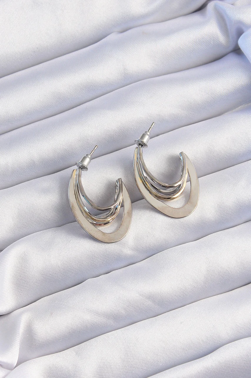 Pirinç Gold Gümüş Renkli Düz Plaka Halka Küpe Tj-bkp9229 Diğer