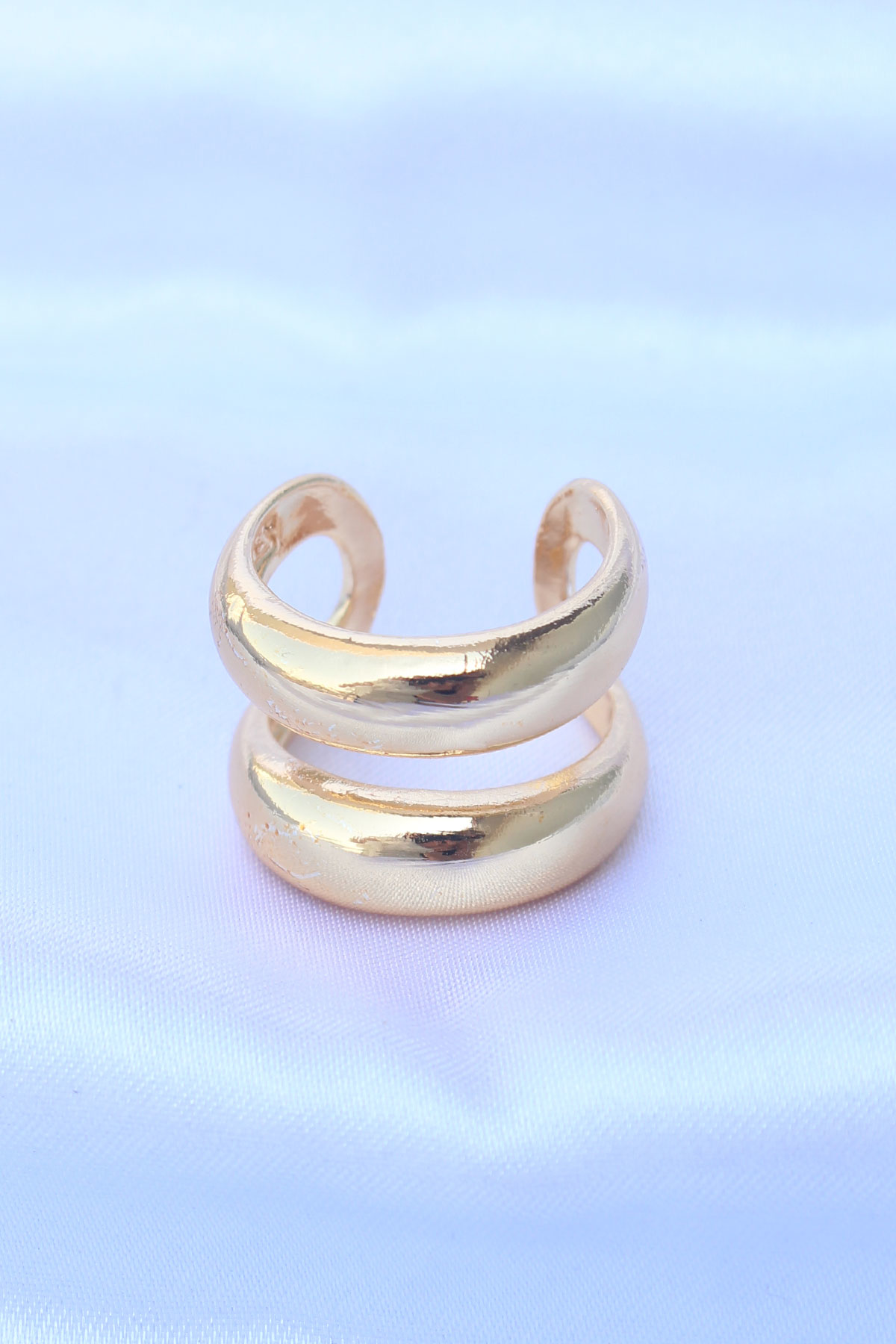 Pirinç Gold Renk Ayarlanabilir Şerit Yüzük - TJ-BYK3172