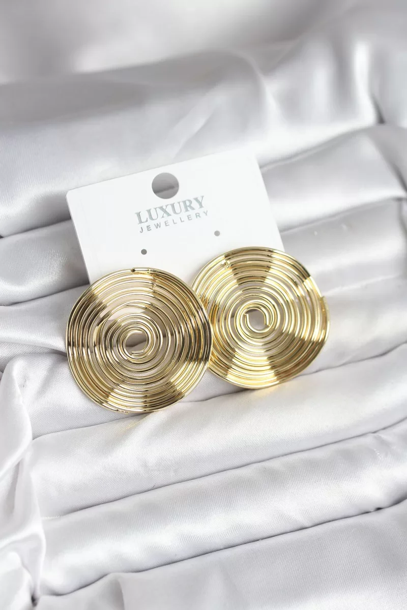 Pirinç Gold Renk Circle Model Kadın Küpe - Lisinya