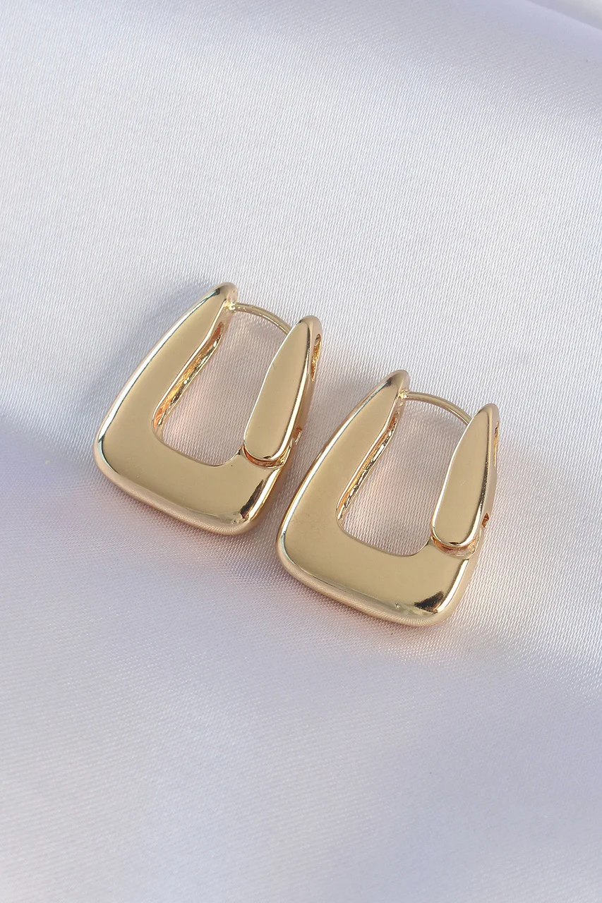 Pirinç Gold Renk Kalın Küpe Tj-bkp8978 Diğer