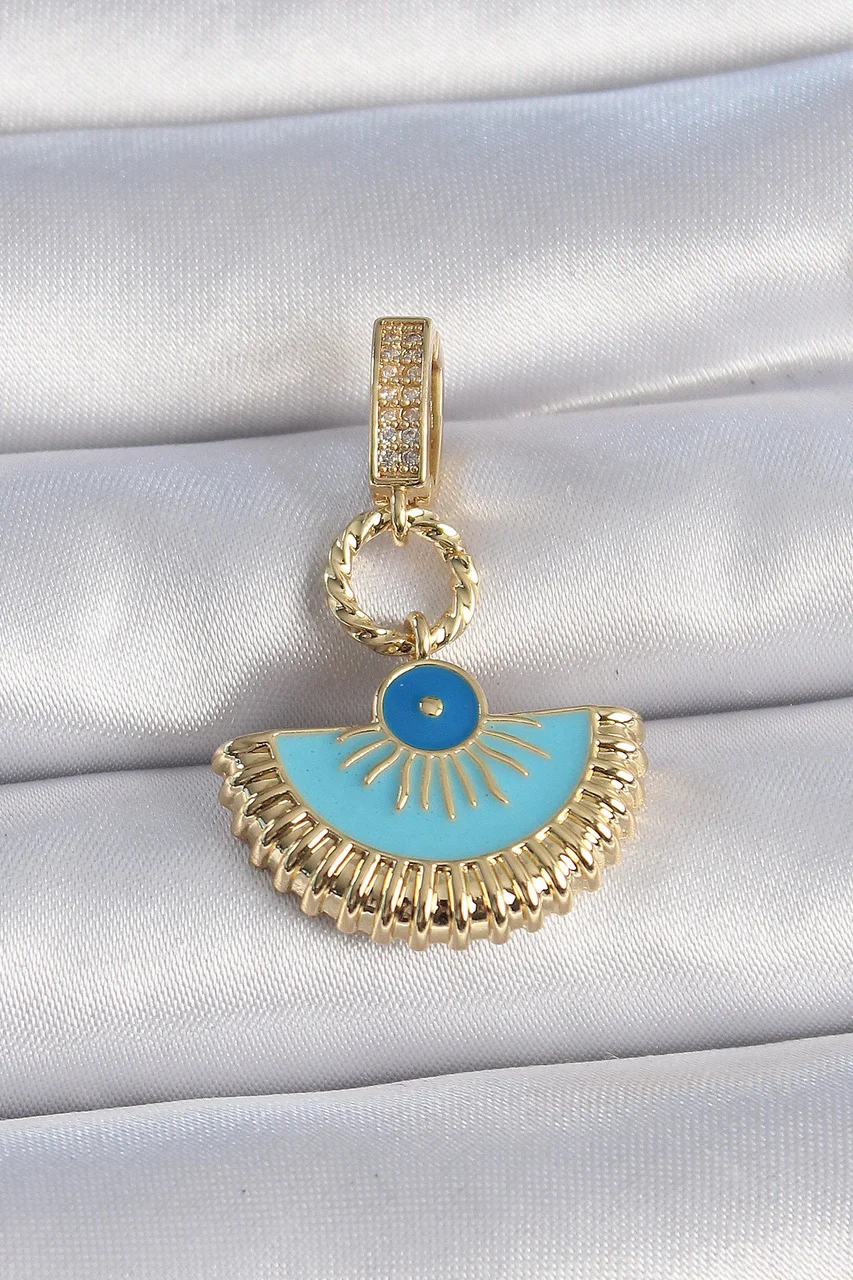 Pirinç Gold Renk Nazar Boncuklu Ajda Charm Tj-bc1010 Diğer