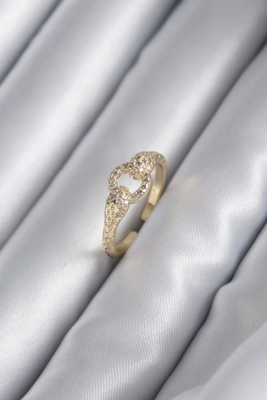 Pirinç Gold Renk Zirkon Taşlı Yılan Model Kadın Yüzük Tj-byk2923 Diğer