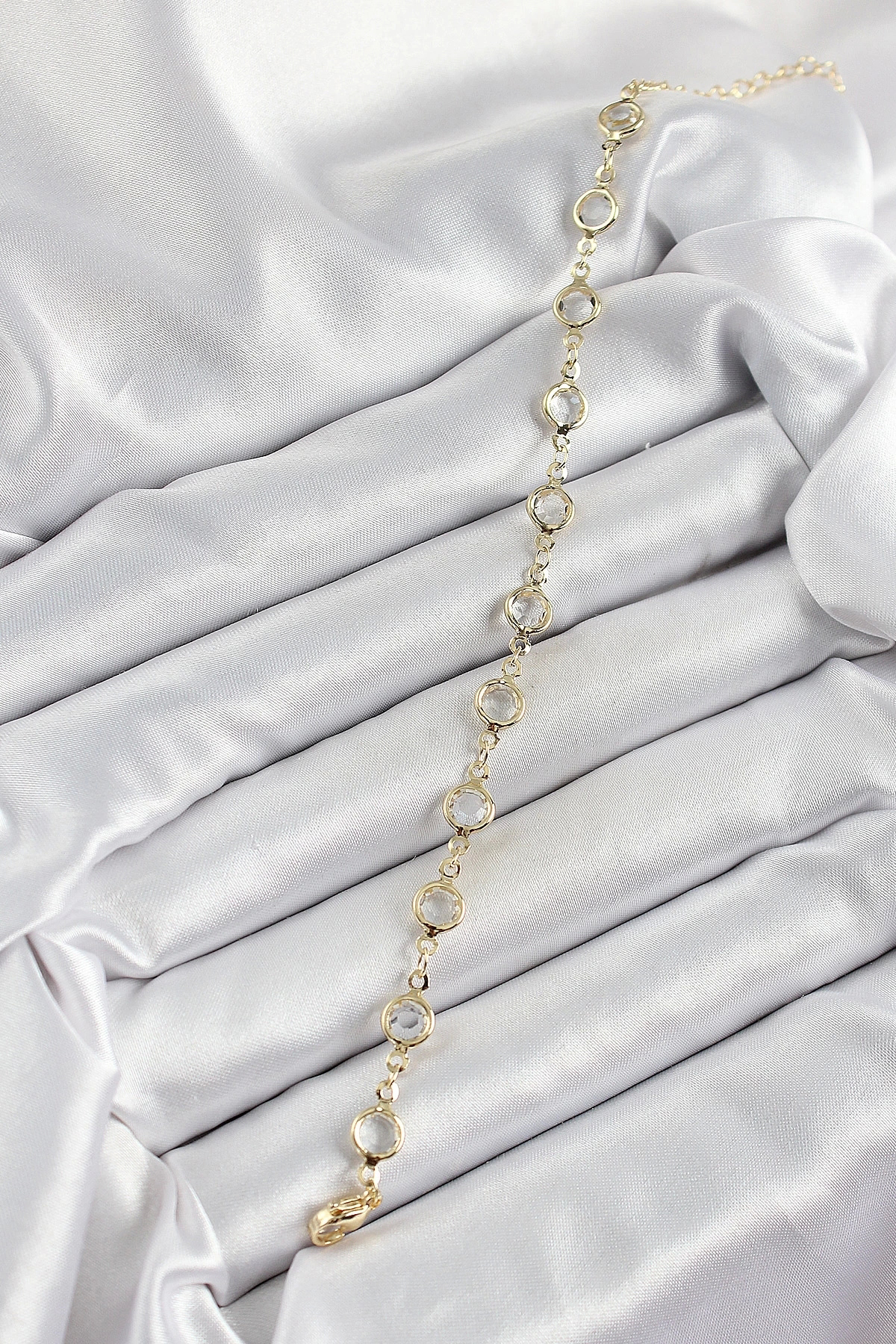 Clariss Pirinç Gold Renk Zirkon Taşlı Kadın Bileklik