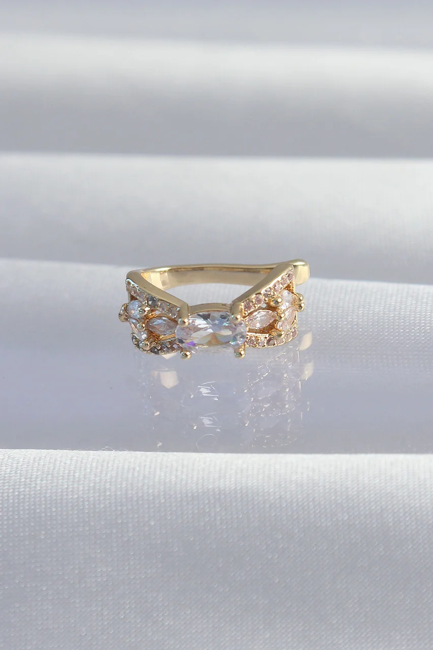 Pirinç Gold Renk Zirkon Taş Kaplama Earcuff Küpe Tj-bkp9337 Diğer