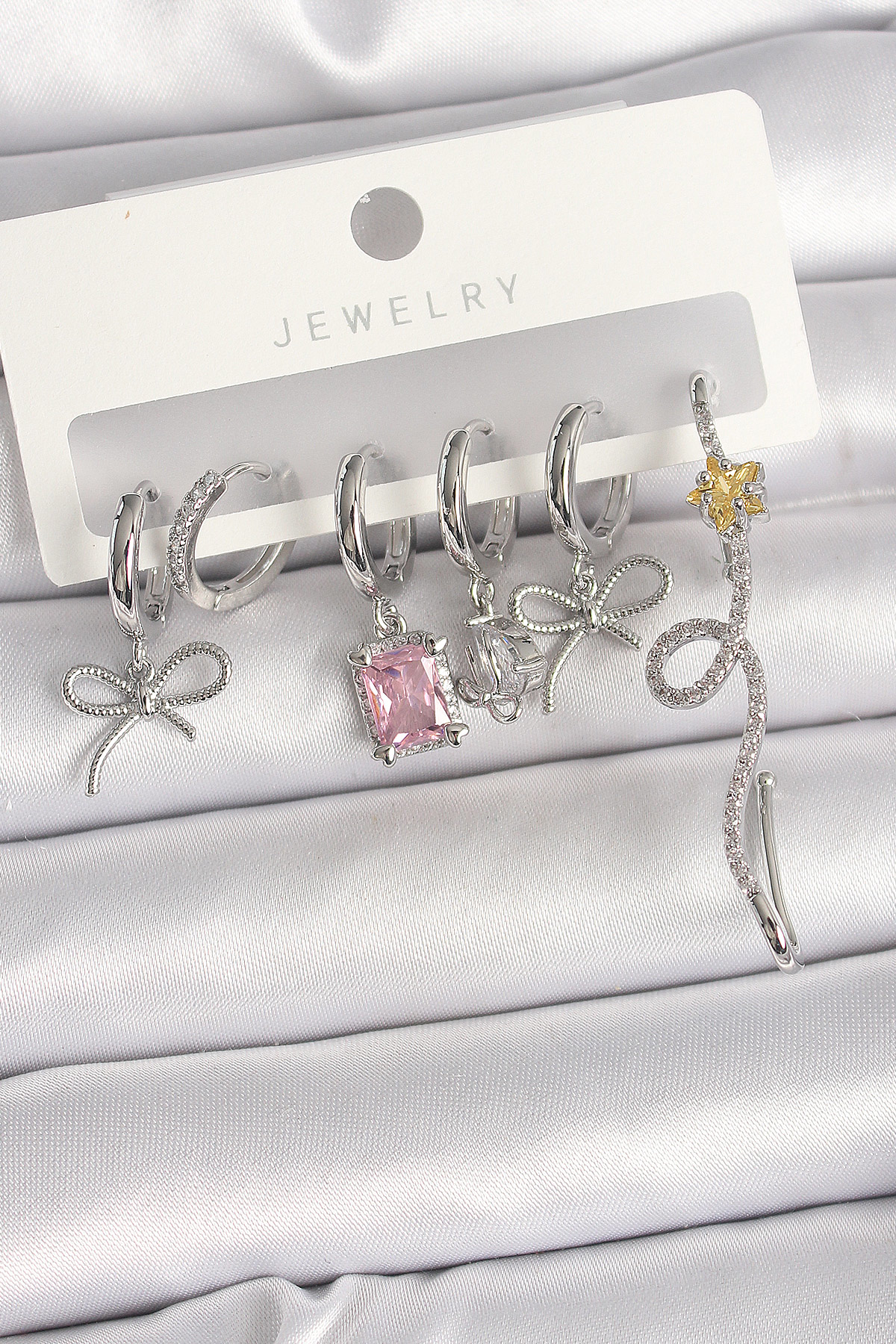 Pirinç Gümüş Renk Sallantı Kurdele Kuyruklu Yıldız Figür Pembe Ka