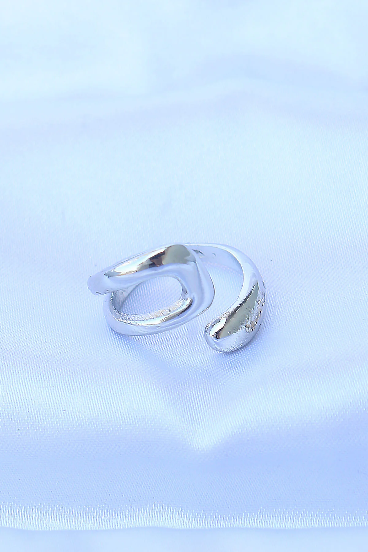 Pirinç Gümüş Renk Ayarlanabilir Yüzük - Lisinya