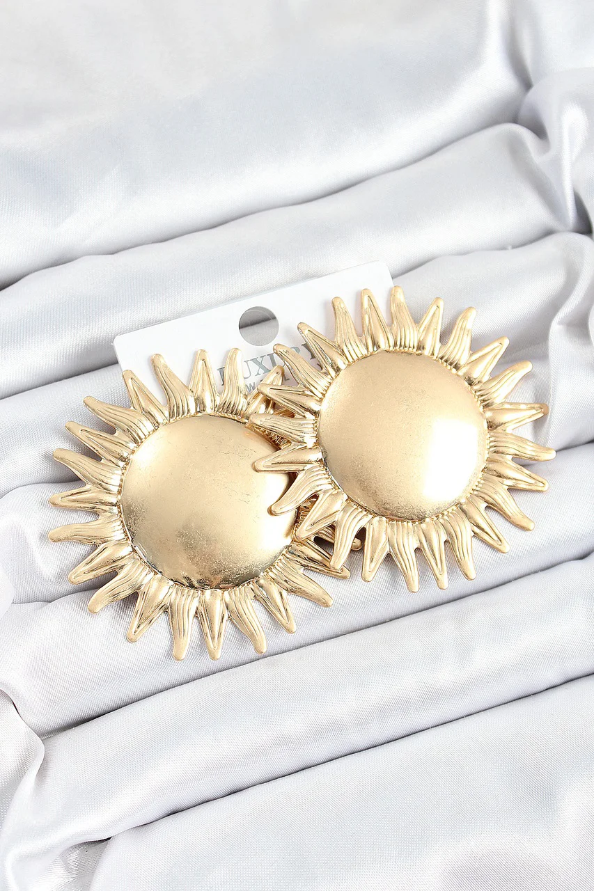 Pirinç Güneş Model Gold Renk Kadın Küpe Tj-bkp10749 Diğer