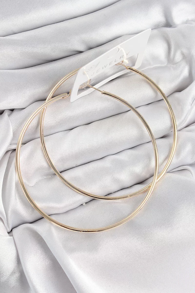 Pirinç Halka Model Gold Renk Kadın Küpe - Lisinya