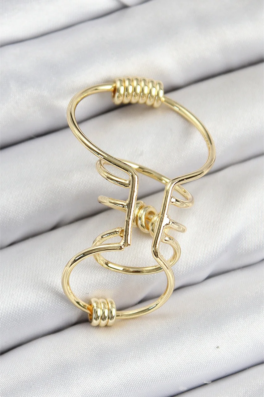 Pirinç Halkalı Model Gold Renk Kıkırdak Küpe Çok Renkli