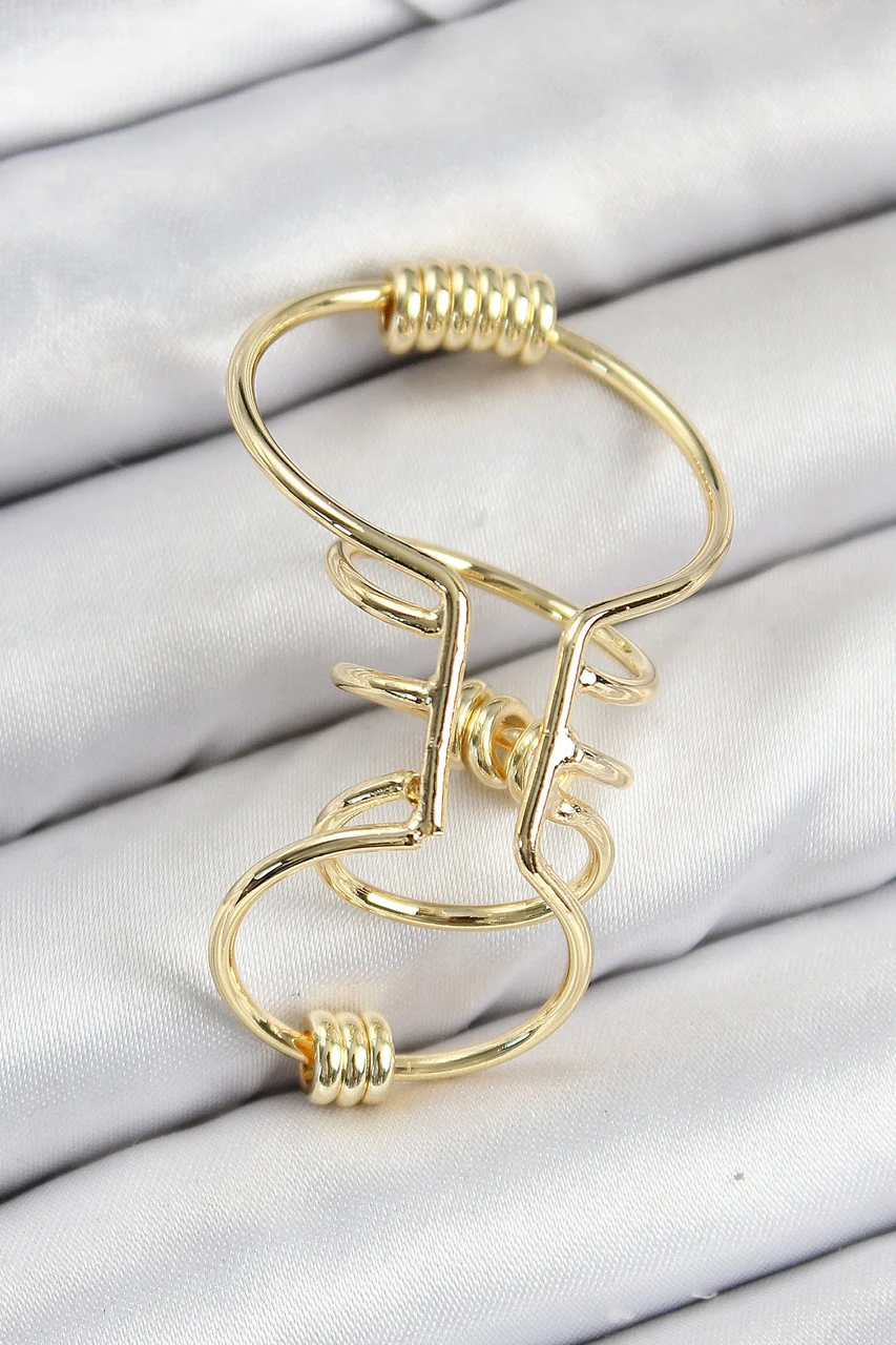 Pirinç Halkalı Model Gold Renk Kıkırdak Küpe Tj-bkp11060 Diğer