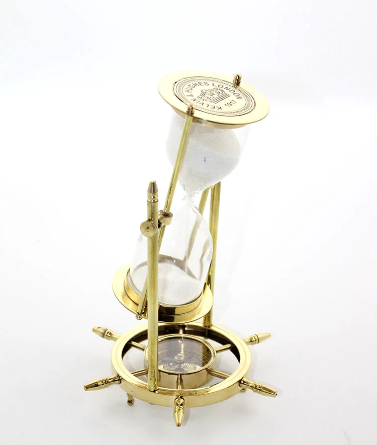 Pirinç Kum Saati Model 3 Şık Tasarım ve Dayanıklı Yapı