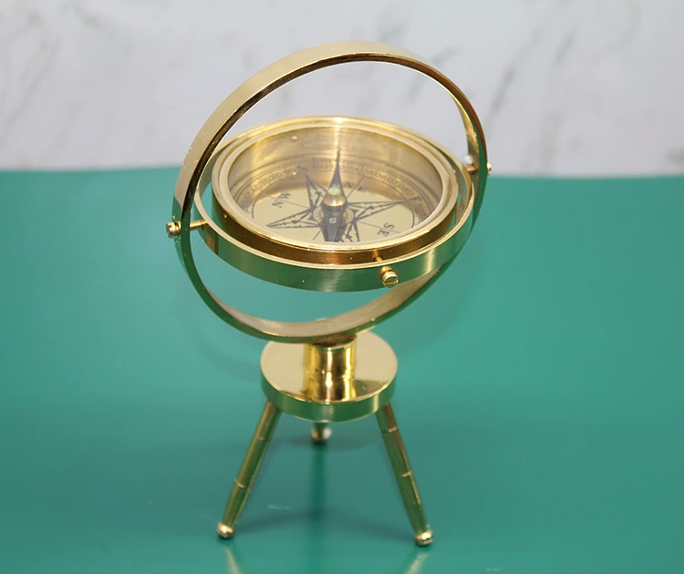 Just Cheap Store Pirinç Masa Üstü Pusula 15745