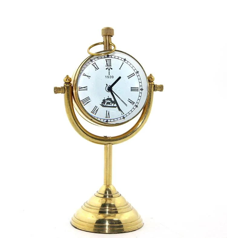 Pirinç Masa Üstü Saat N1413 - Şık ve Dayanıklı Dekoratif Masa Saati (12 Cm) Fiyatı, Yorumları ve Özellikleri