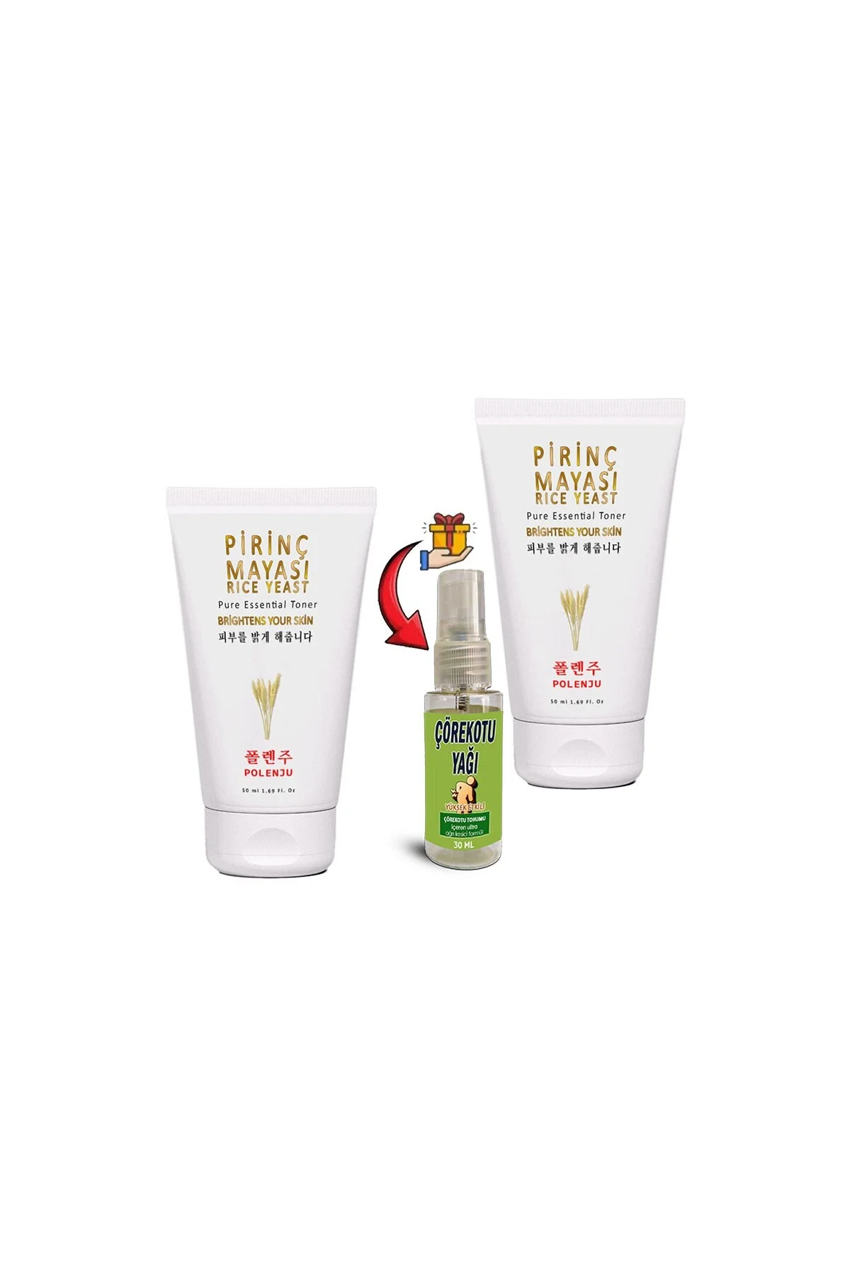 Pirinç Mayası Kremi 50 ml 2 Adet + Çörekotu Yağı 30ml Pirinç Mayası Kremi 50 ml 2 Adet + Çörekotu Yağı 30ml