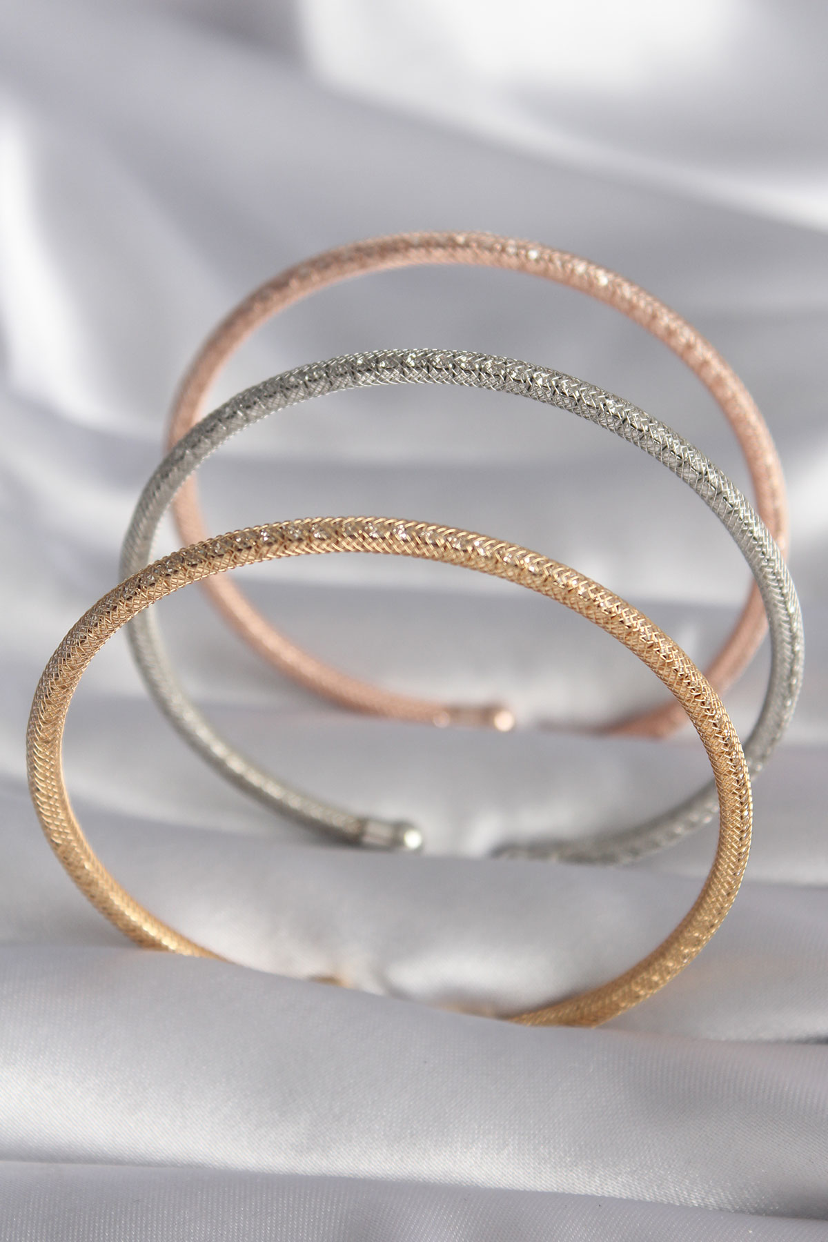 Stillove Pirinç Mix Renk Hasır Model Zirkon Taş Detay Kadın Bileklik Seti 