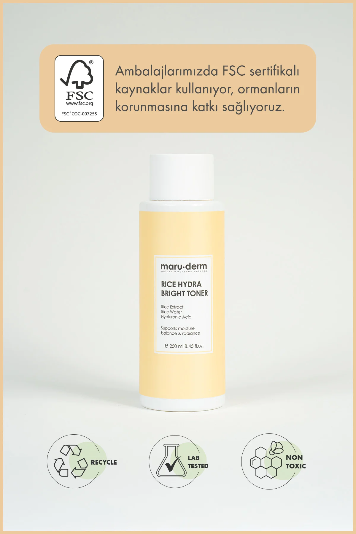 Pirinç Özlü Aydınlatıcı Tonik 250 ML