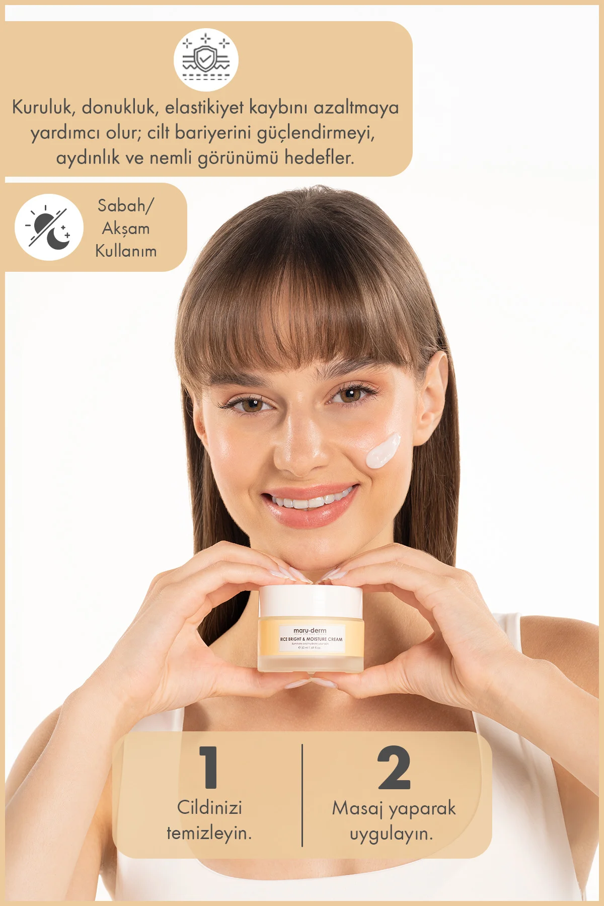 Pirinç Özlü Aydınlatıcı & Nemlendirici Krem 50 ML