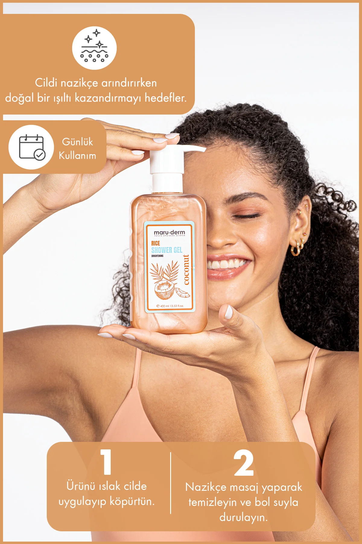 Pirinç Özlü Duş Jeli 400 ML – Aydınlatıcı & Yumuşatıcı Formül | P