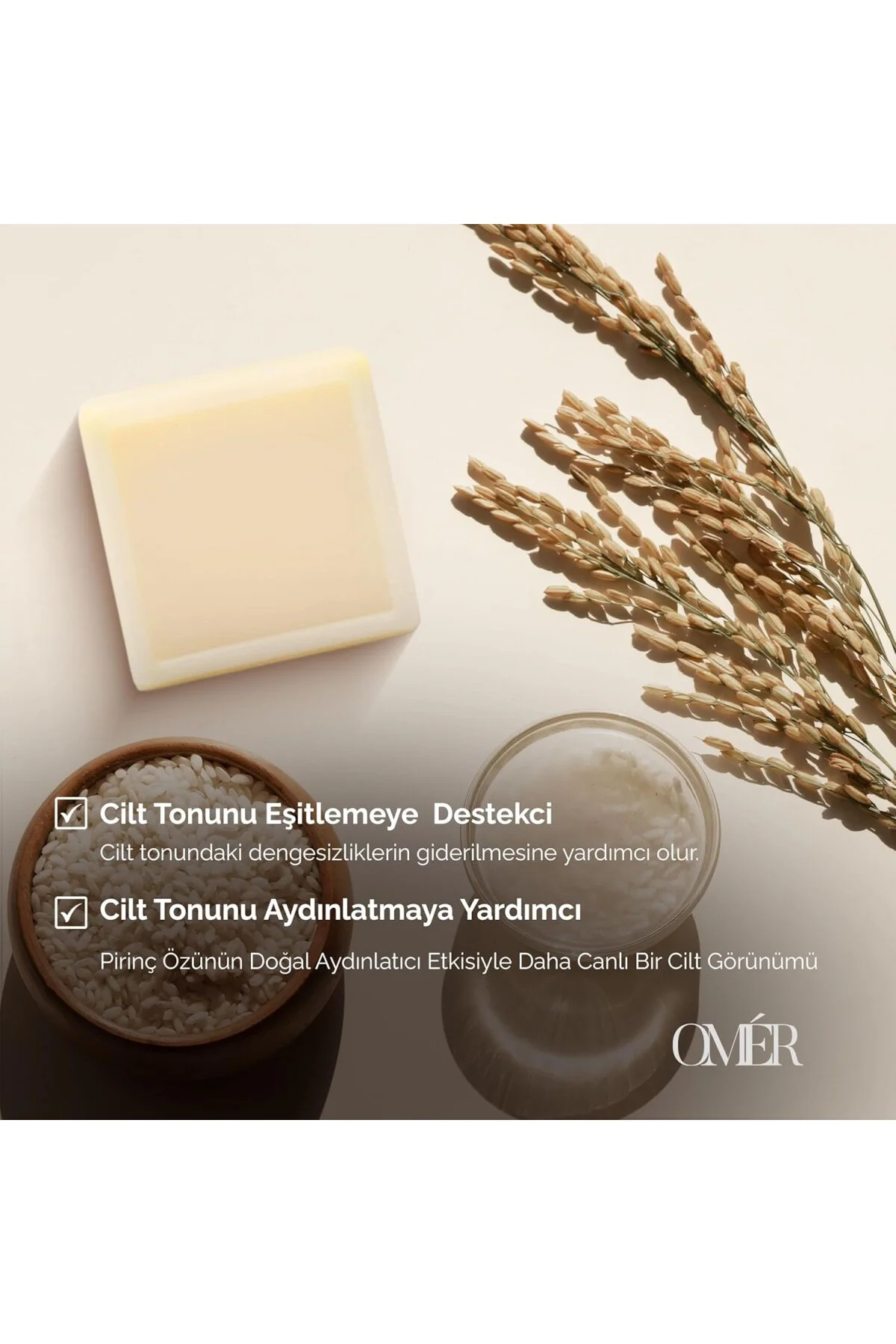 Pirinç Sütü Sabunu Aydınlatıcı Sabun 100 gr 1 adet Kadın Yüz Peelingi | Yaşlanma