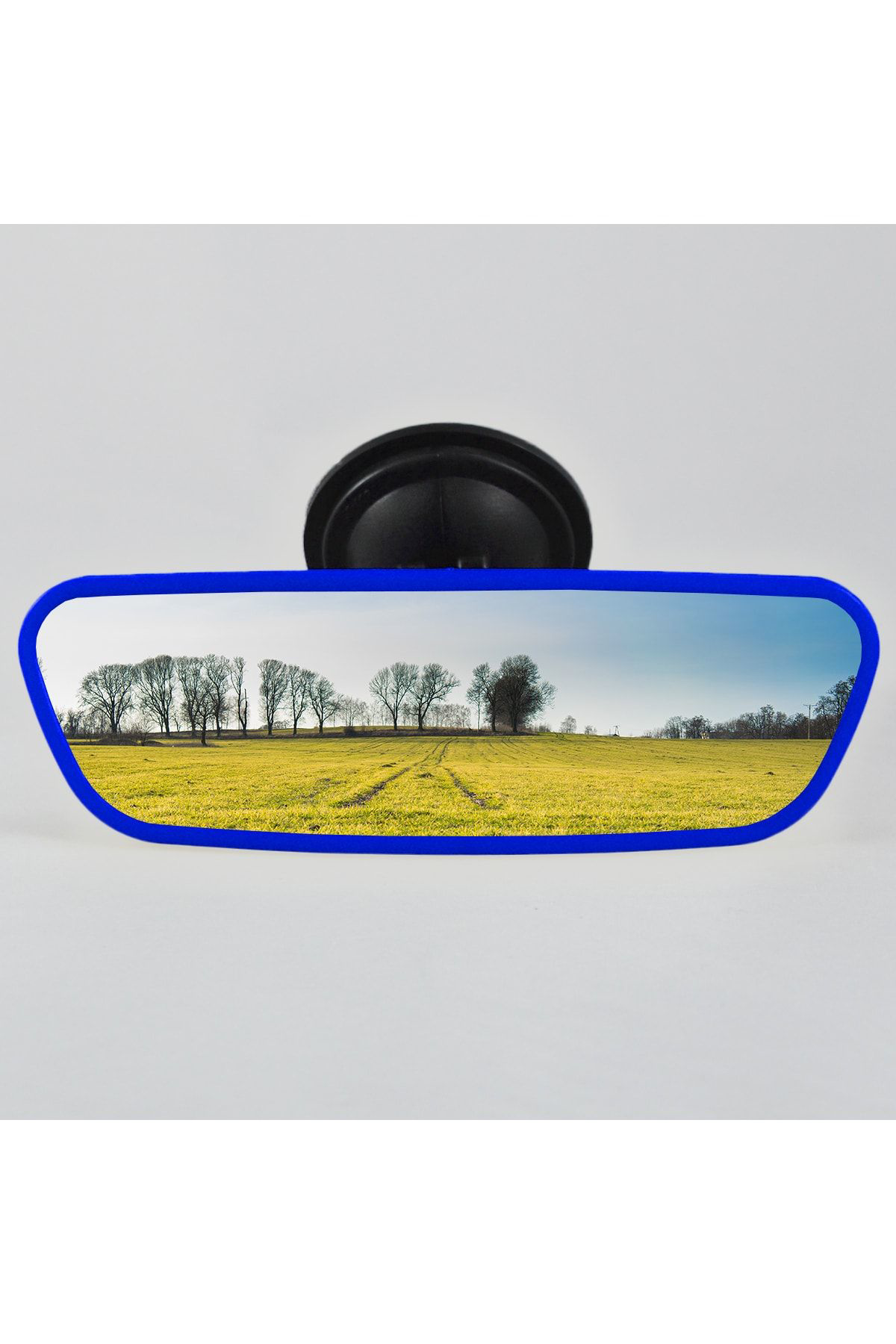 Pırlanta-3 Vantuzlu Universal Dikiz Aynası 17x5 Cm Mavi