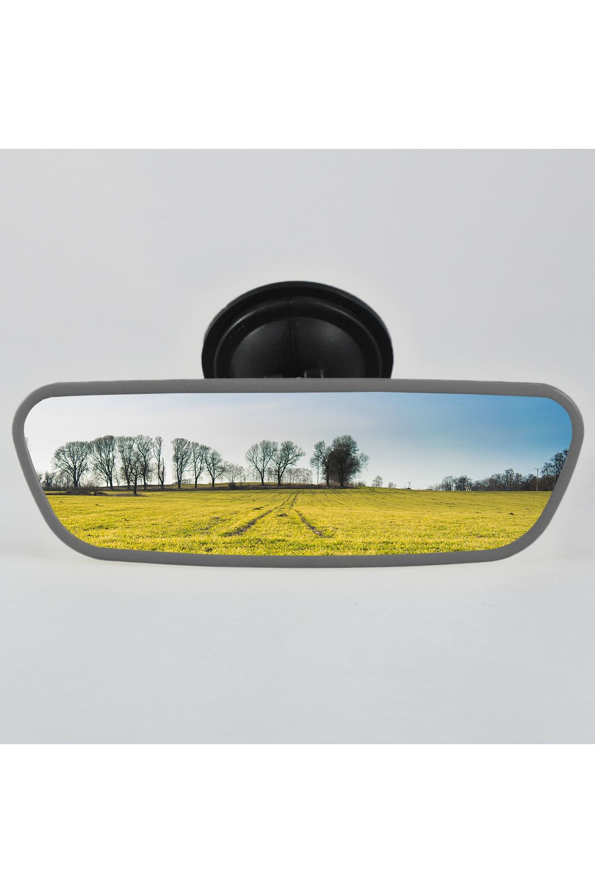 Takgör Pırlanta-3 Vantuzlu Universal Dikiz Aynası 17X5 Cm Gri