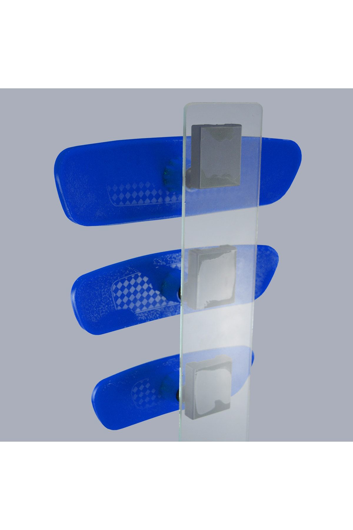 Pırlanta 3'lü Set Dik Kollu Dikiz Aynası Mavi