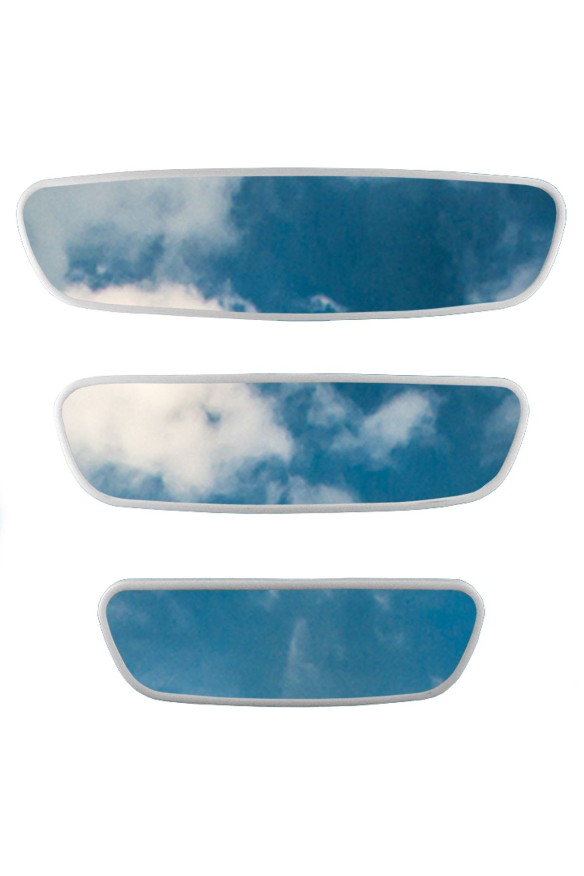 Takgör Pırlanta 3'Lü Set Dik Kollu Dikiz Aynası Beyaz