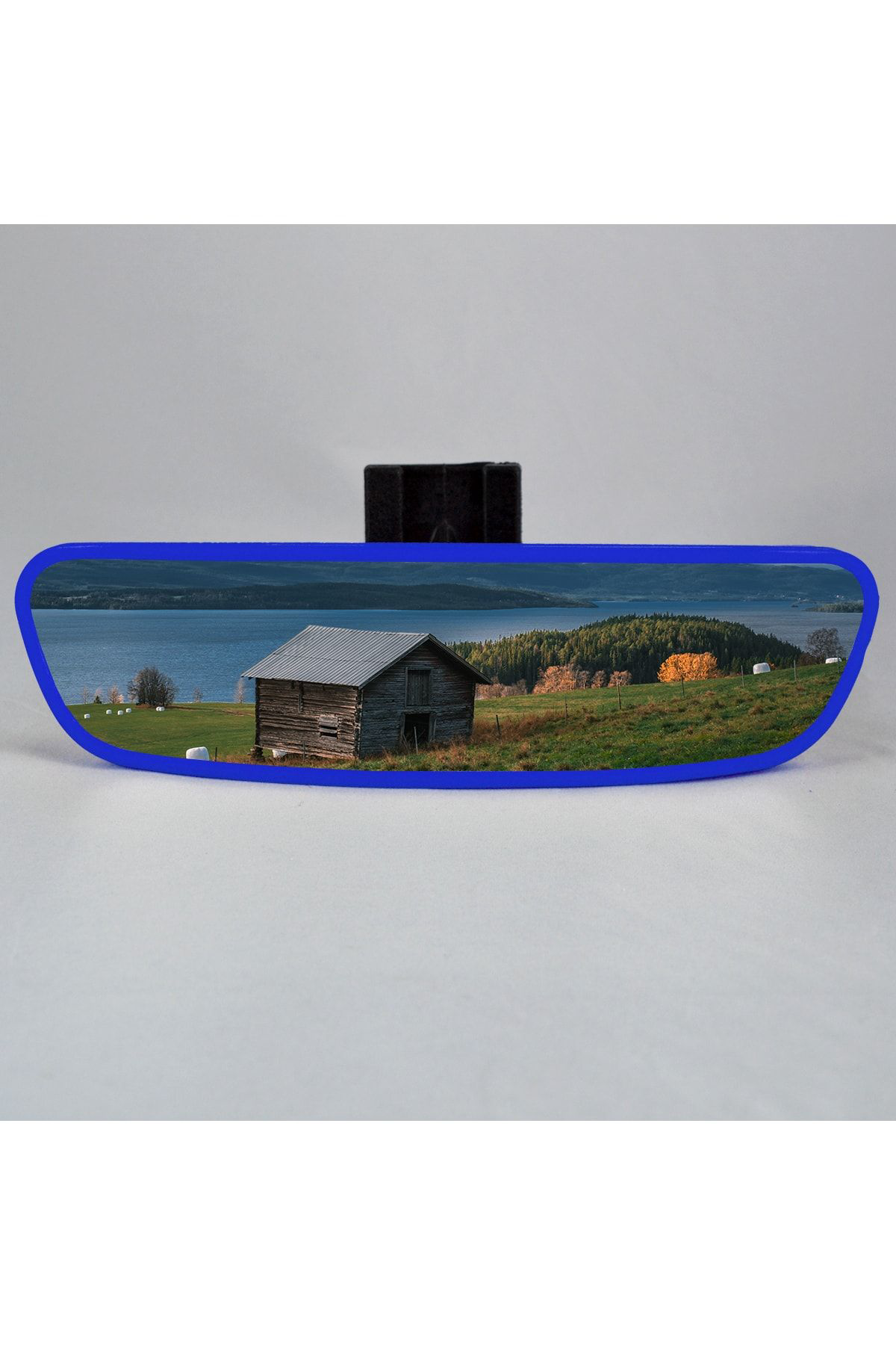 Pırlanta-4 Dik Kollu Universal Dikiz Aynası 21x6 Cm Mavi