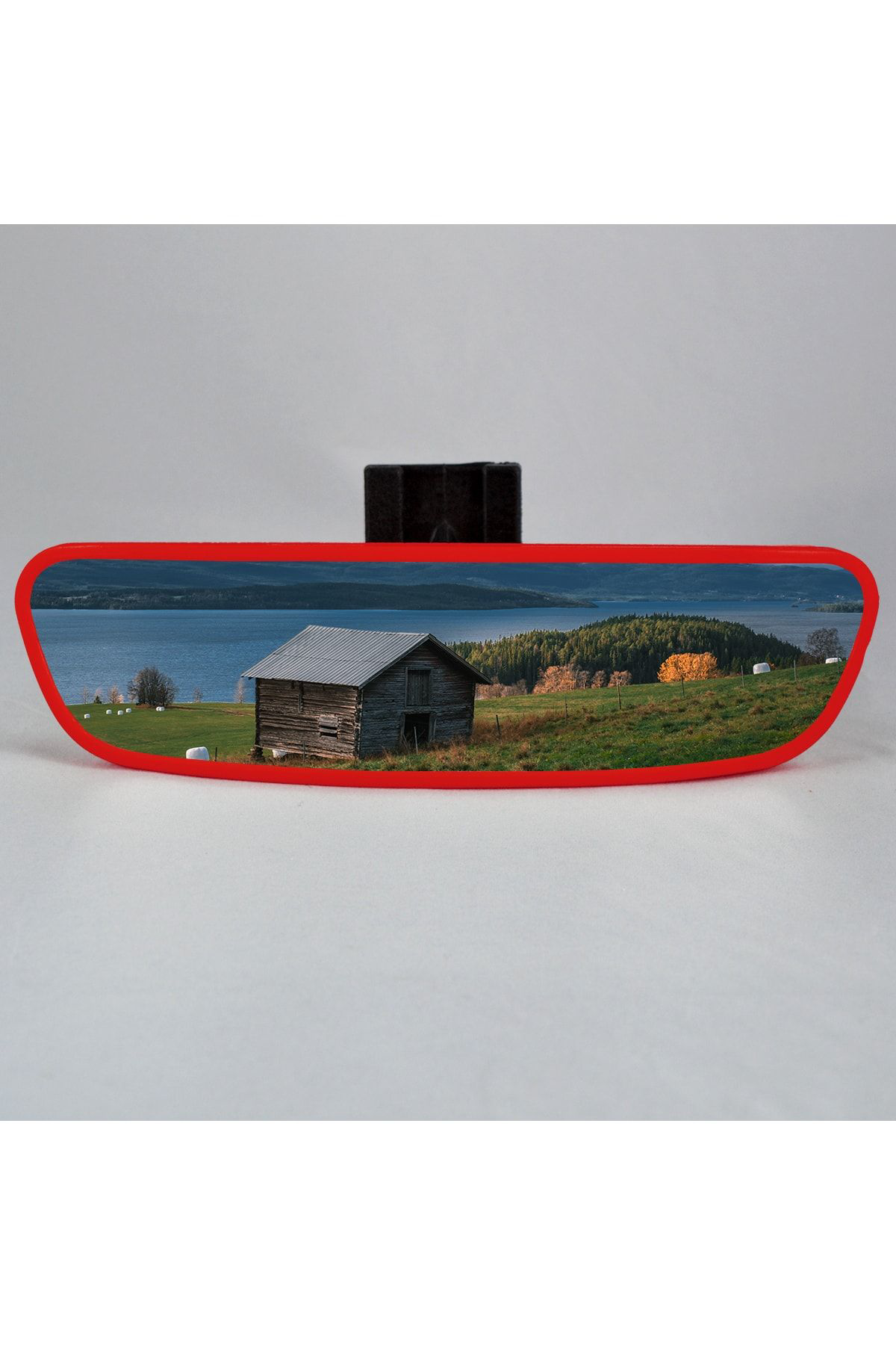 Pırlanta-4 Dik Kollu Universal Dikiz Aynası 21x6 Cm Kırmızı