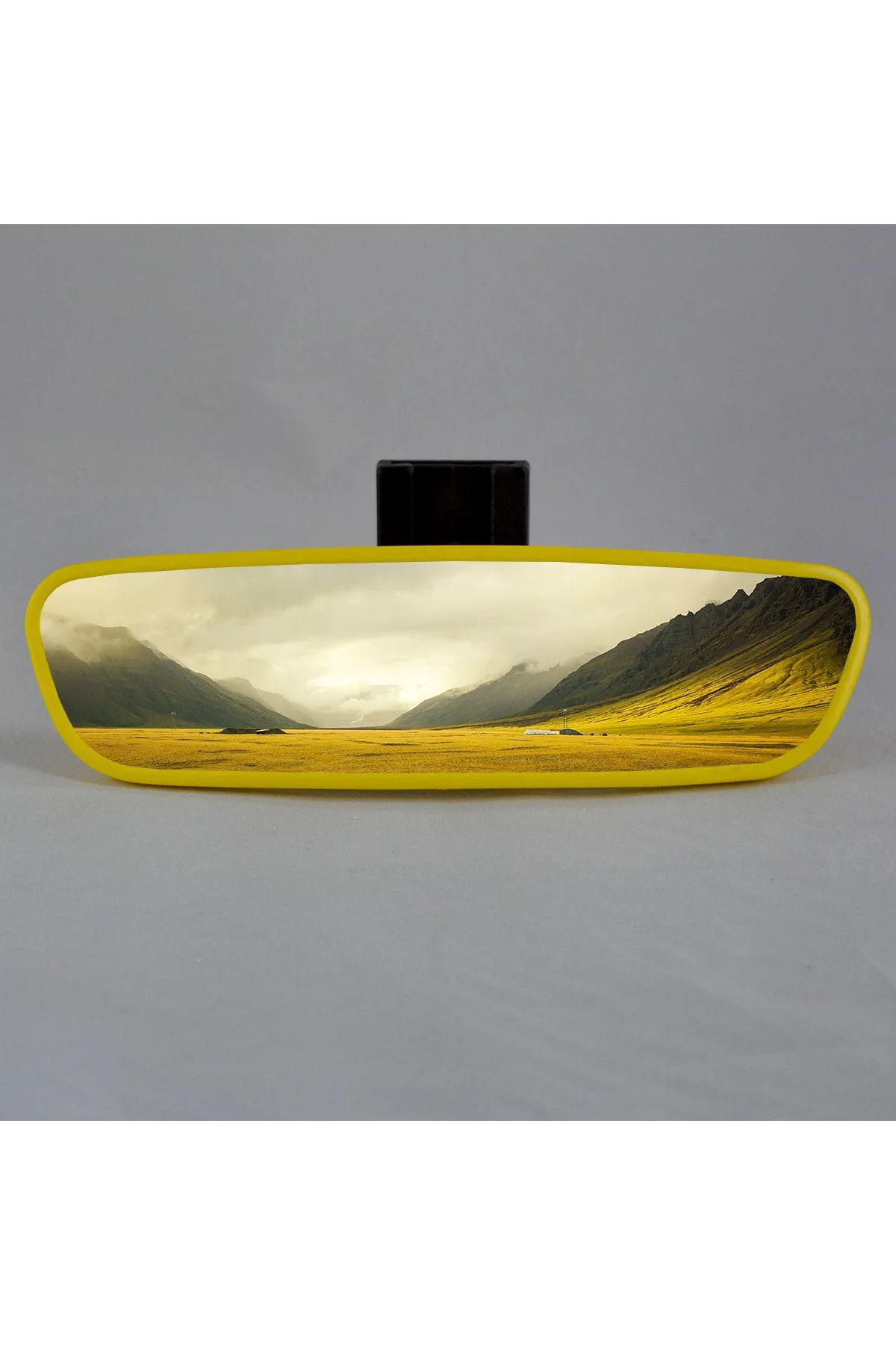 Pırlanta-4 Eğik Kollu Universal Dikiz Aynası 21x6 Cm Sarı