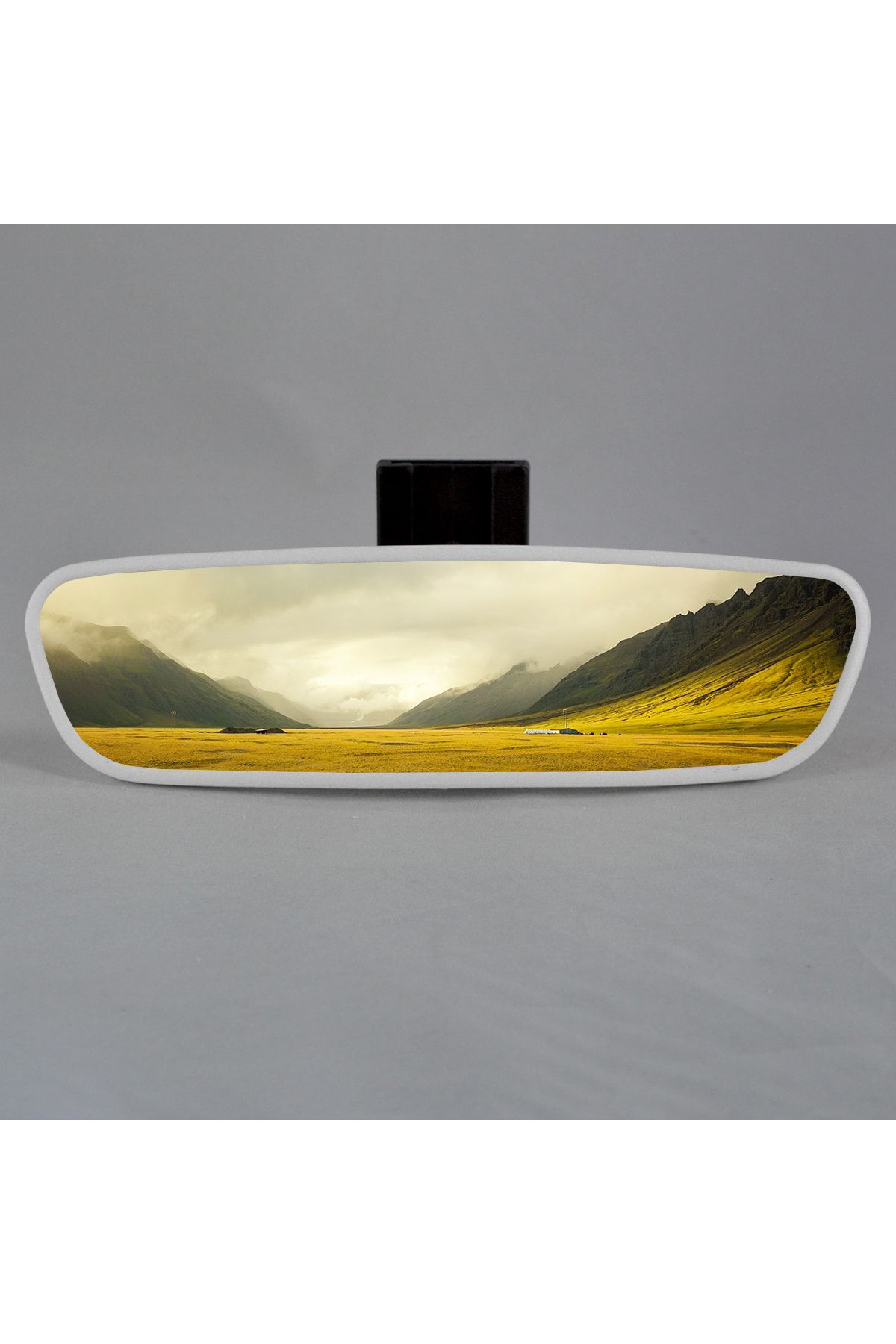 Pırlanta-4 Eğik Kollu Universal Dikiz Aynası 21x6 Cm Beyaz