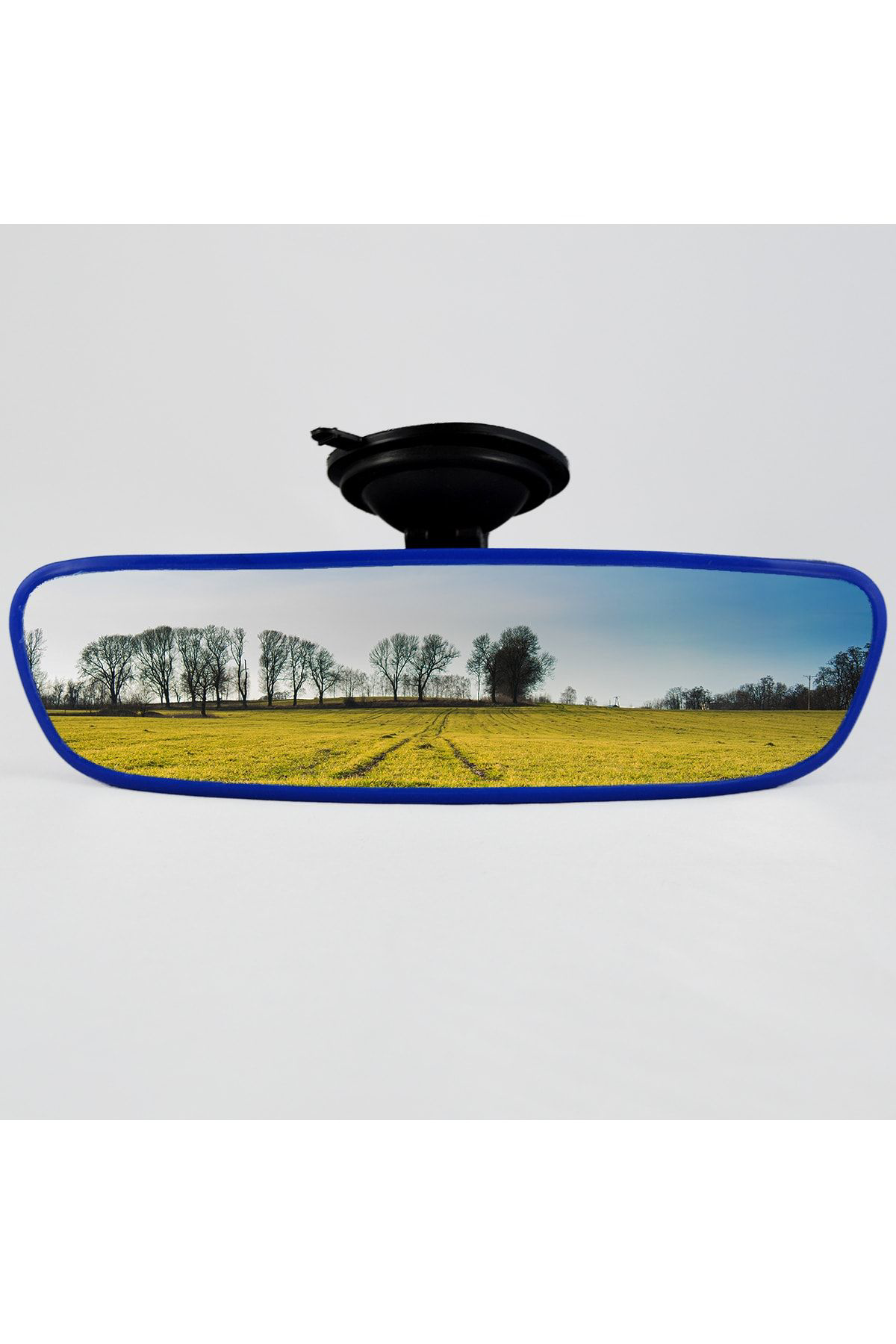 Pırlanta-4 Vantuzlu Universal Dikiz Aynası 21x6 Cm Mavi