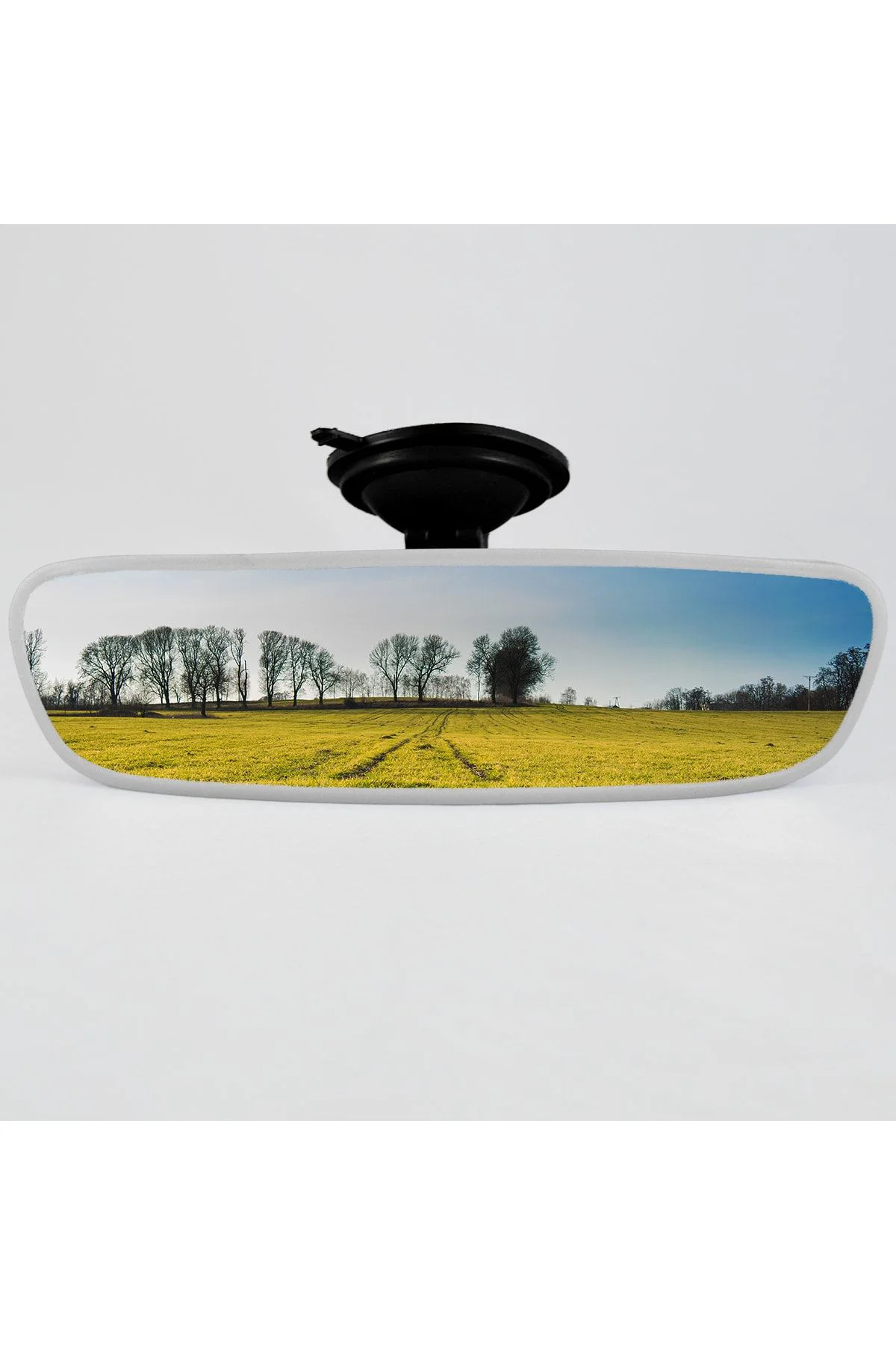 Pırlanta-4 Vantuzlu Universal Dikiz Aynası 21x6 Cm Beyaz