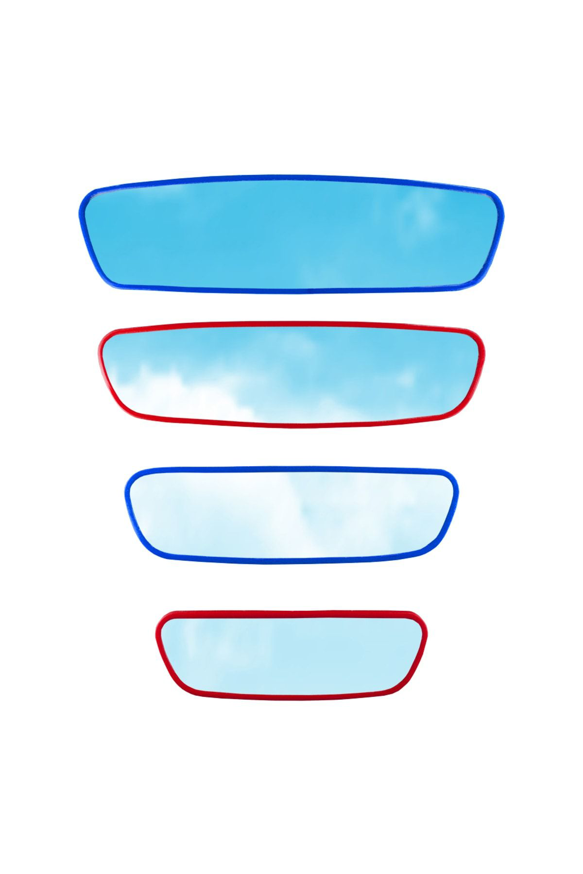 Takgör Pırlanta 4'Lü Set Dik Kollu Dikiz Aynası Bordo Mavi Trabzonspor