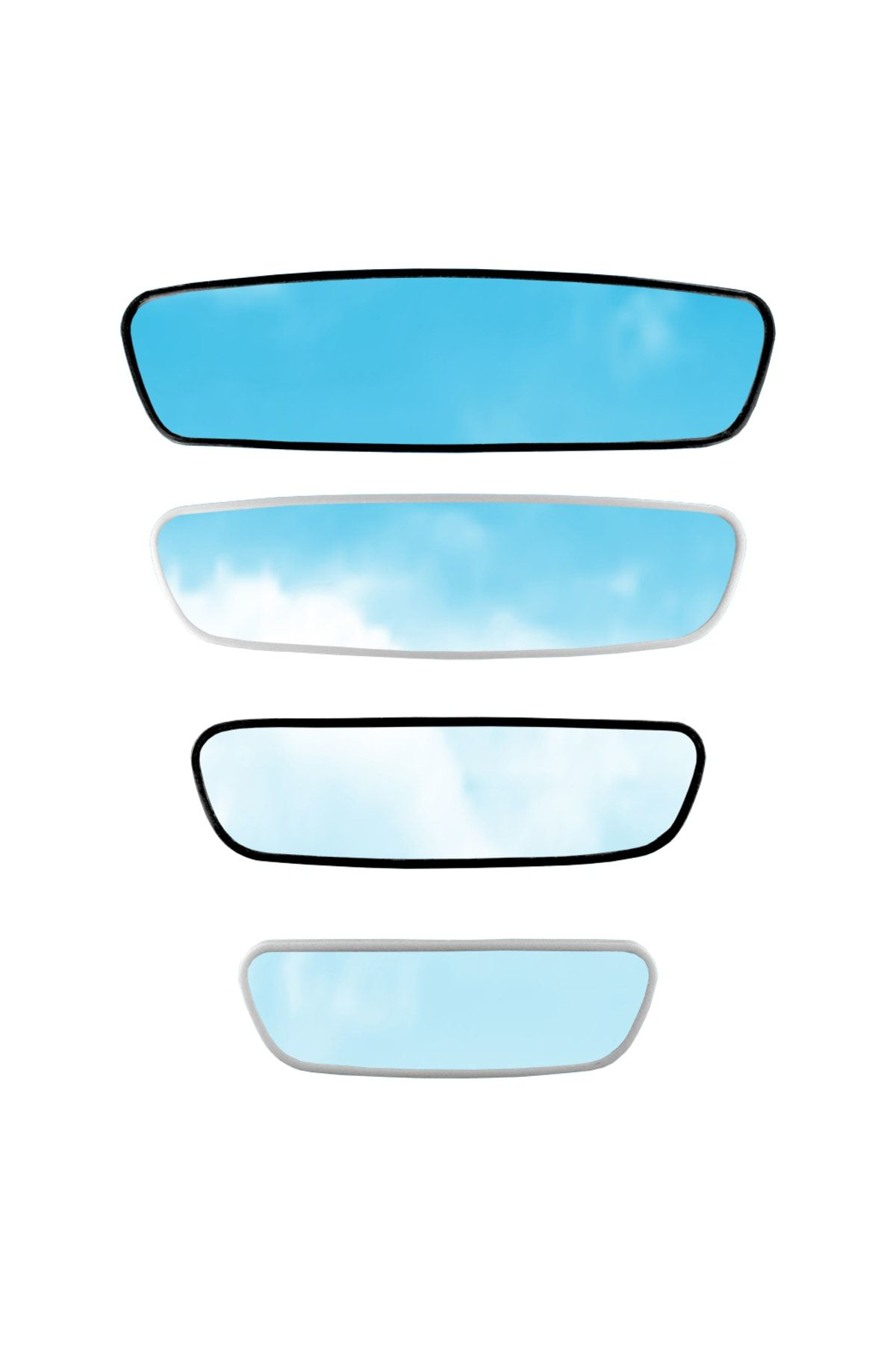 Takgör Pırlanta 4'Lü Set Dik Kollu Dikiz Aynası Siyah Beyaz Beşiktaş