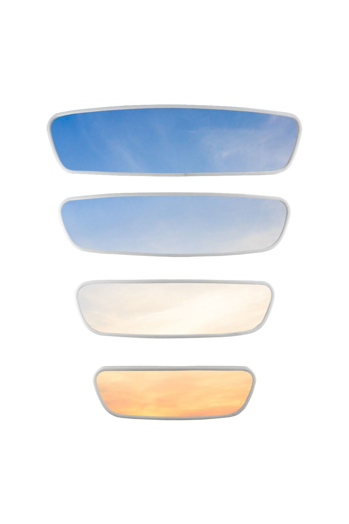 Pırlanta 4'lü Set Eğik Kollu Dikiz Aynası Beyaz