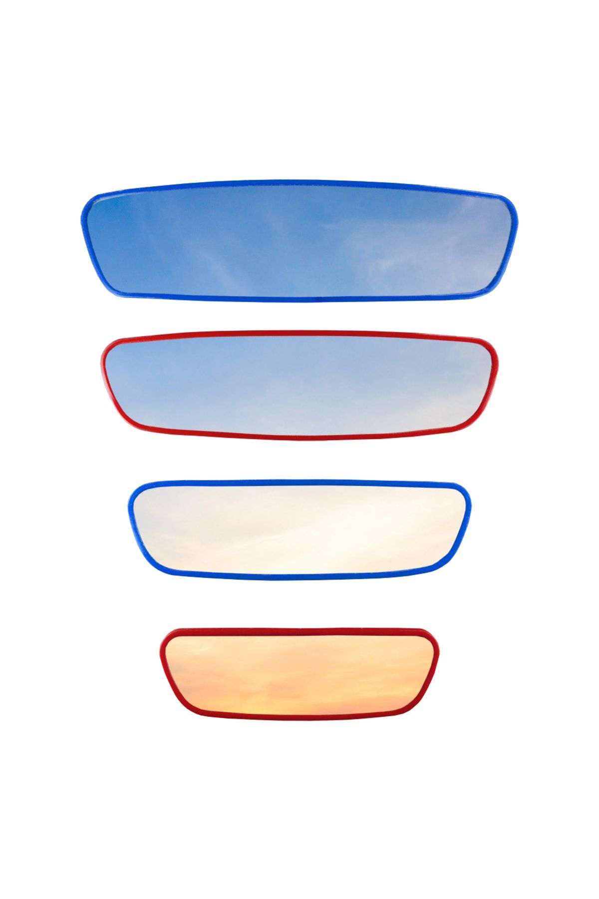 Pırlanta 4'lü Set Eğik Kollu Dikiz Aynası Bordo Mavi Trabzonspor