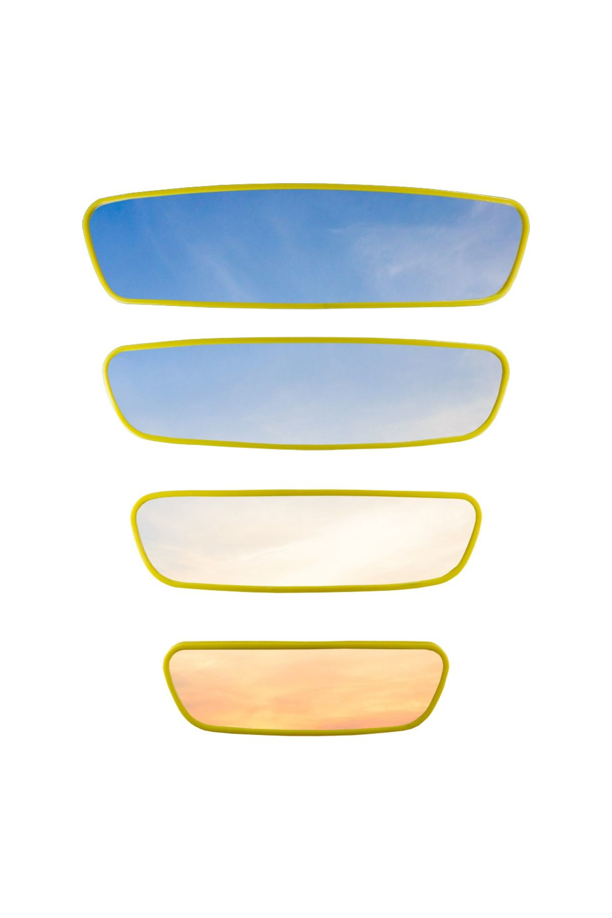 Pırlanta 4'lü Set Eğik Kollu Dikiz Aynası Sarı