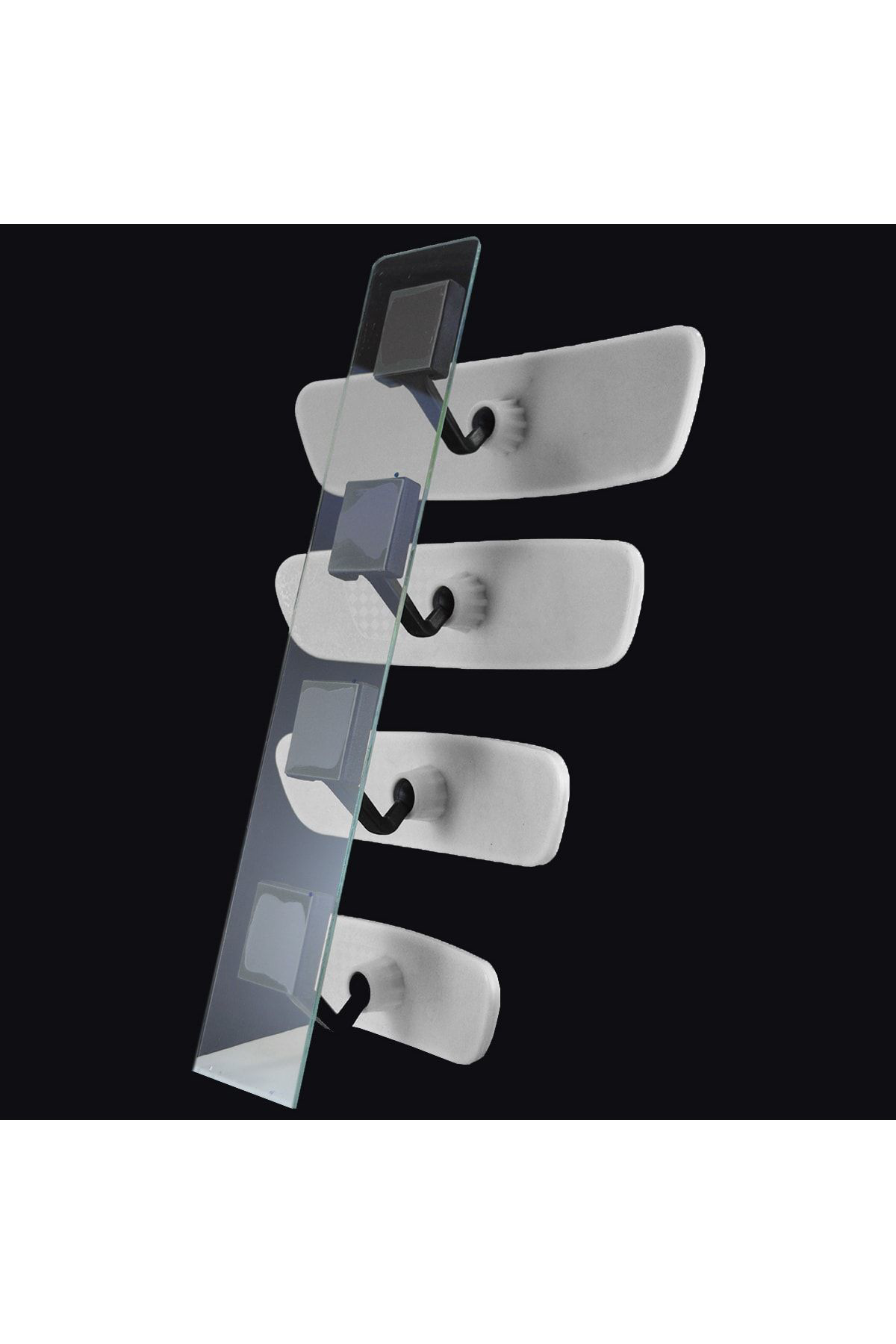 Pırlanta 4'lü Set Eğik Kollu Dikiz Aynası Beyaz