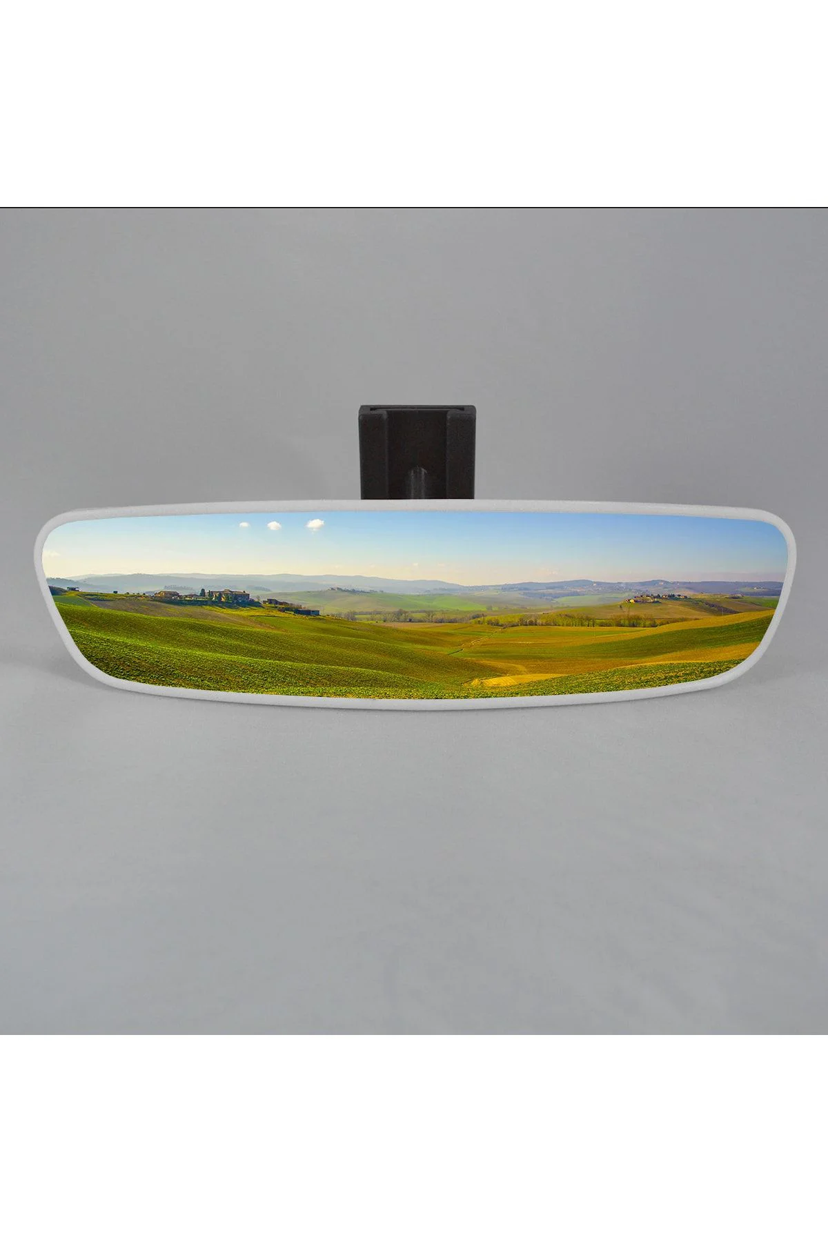 Pırlanta-5 Eğik Kollu Universal Dikiz Aynası 25x6 Cm Beyaz