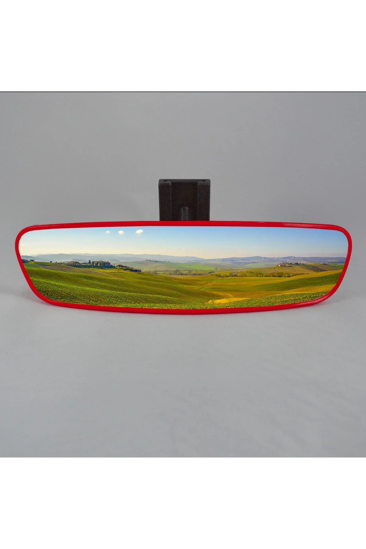 Pırlanta-5 Eğik Kollu Universal Dikiz Aynası 25x6 Cm Kırmızı