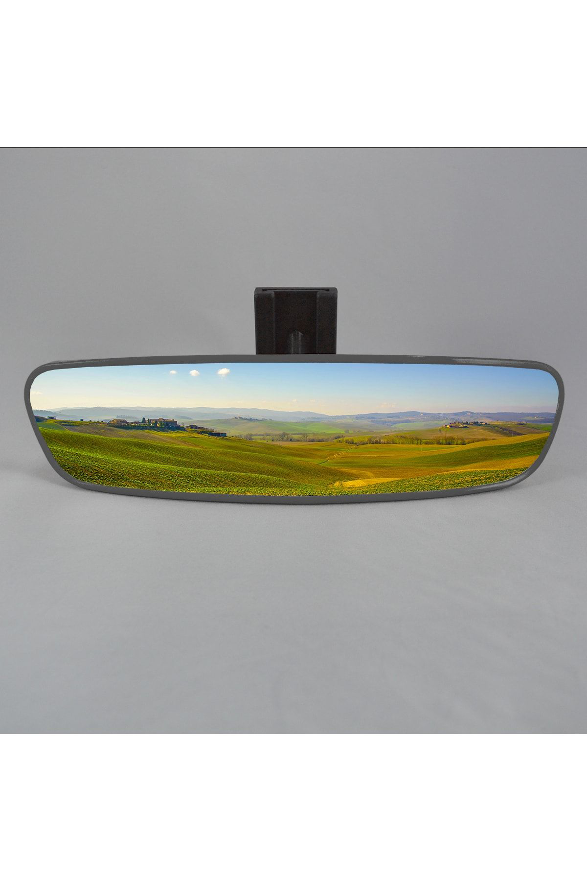 Pırlanta-5 Eğik Kollu Universal Dikiz Aynası 25x6 Cm Gri