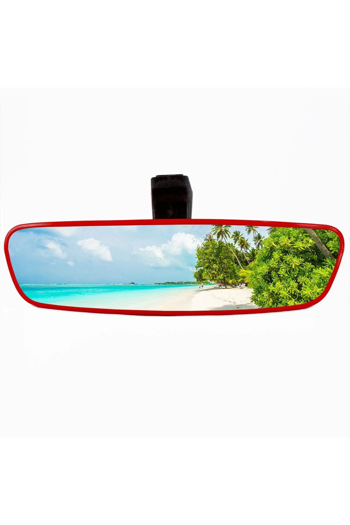 Pırlanta-5 Şahin Ayaklı Universal Dikiz Aynası 25x6 Cm Kırmızı