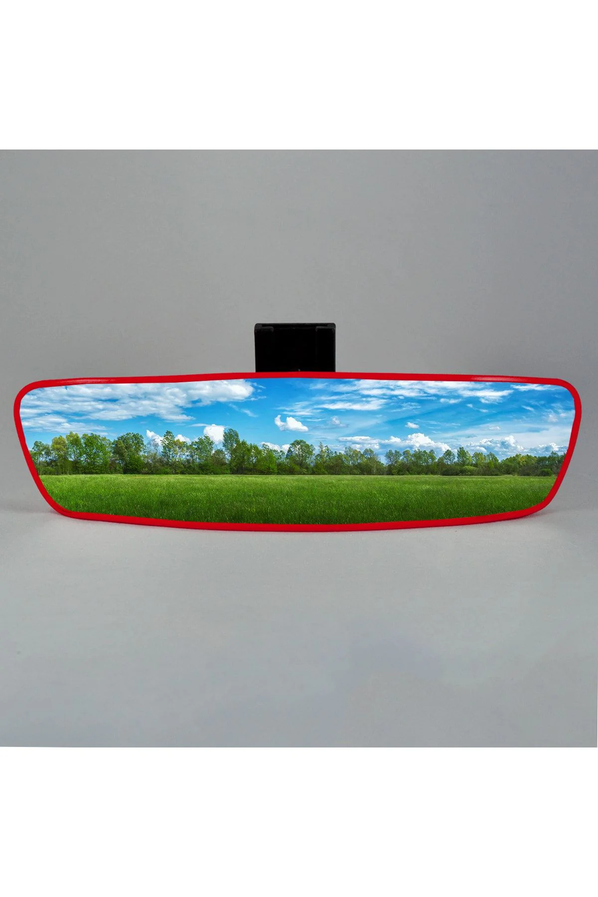 Pırlanta-6 Eğik Kollu Universal Dikiz Aynası 27x7 Cm Kırmızı
