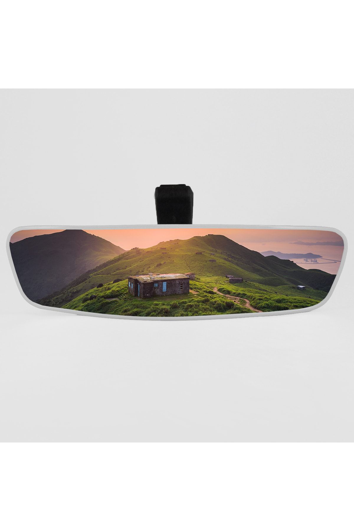 Pırlanta-6 Şahin Ayaklı Universal Dikiz Aynası 27x7 Cm Beyaz