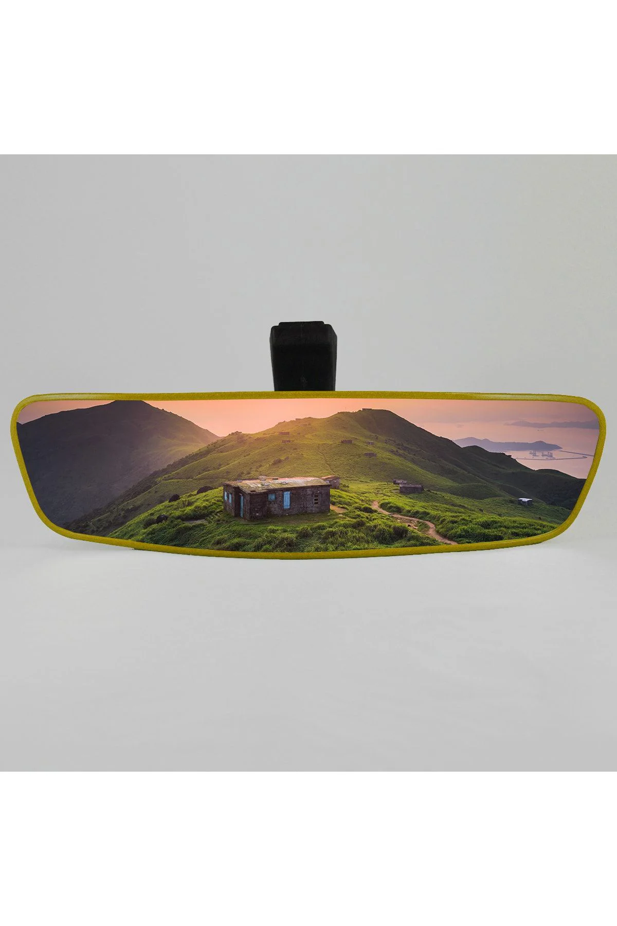 Pırlanta-6 Şahin Ayaklı Universal Dikiz Aynası 27x7 Cm Sarı